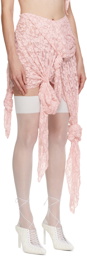 Yuhan Wang Pink Knot Midi Skirt