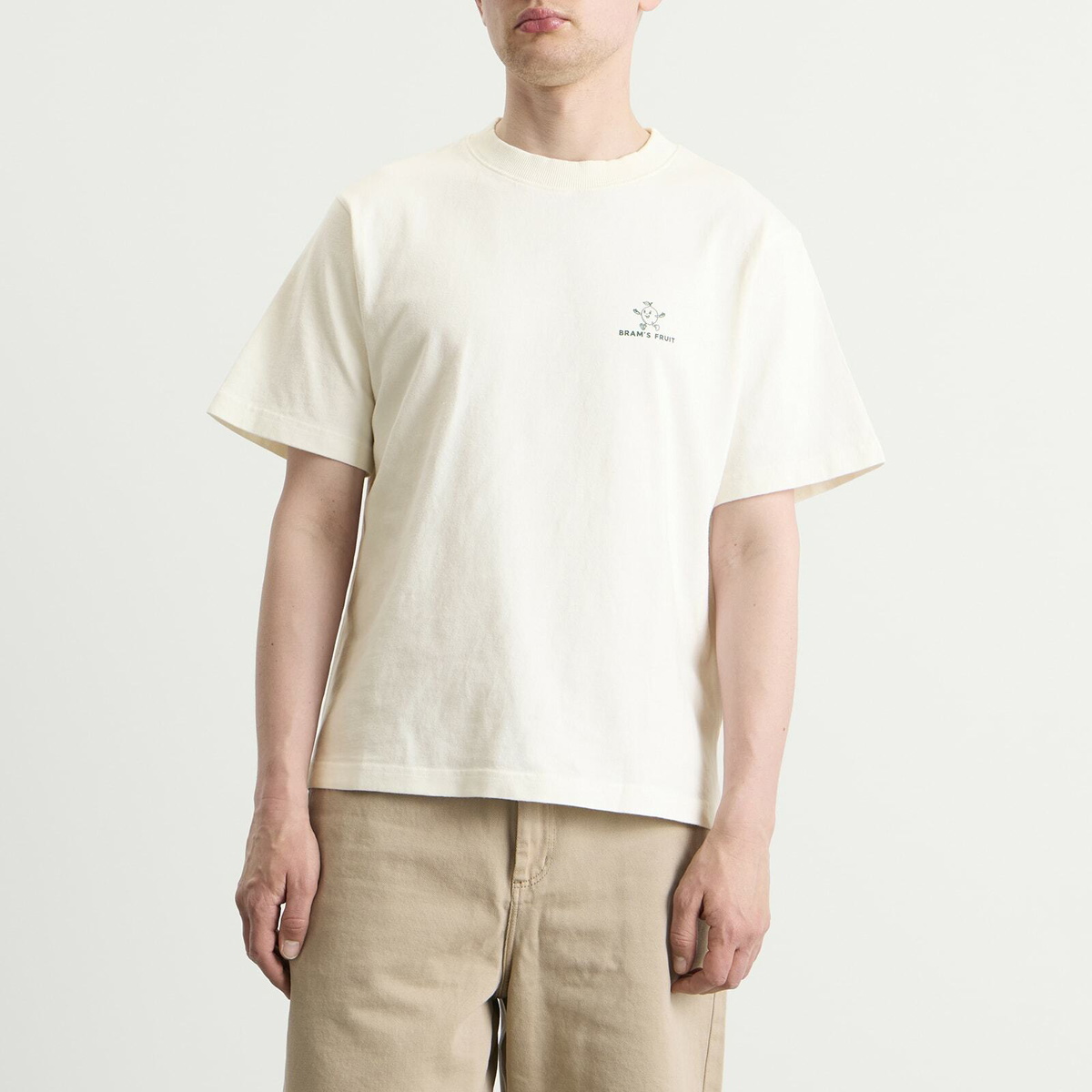 Bram's Fruit Men's Lemon Outline T-Shirt in White