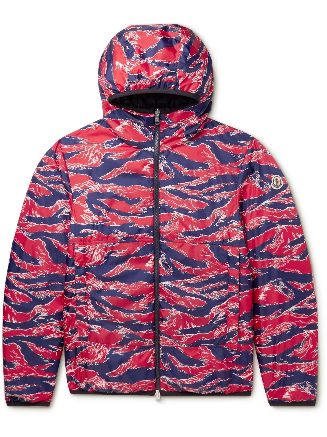 Photo: Moncler - Bressay Reversible Printed Shell Hooded Down Jacket - Red