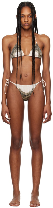 Photo: Jean Paul Gaultier Green & Off-White 'The Cartouche' Bikini