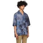 Nicholas Daley Navy and Blue Aloha Shirt