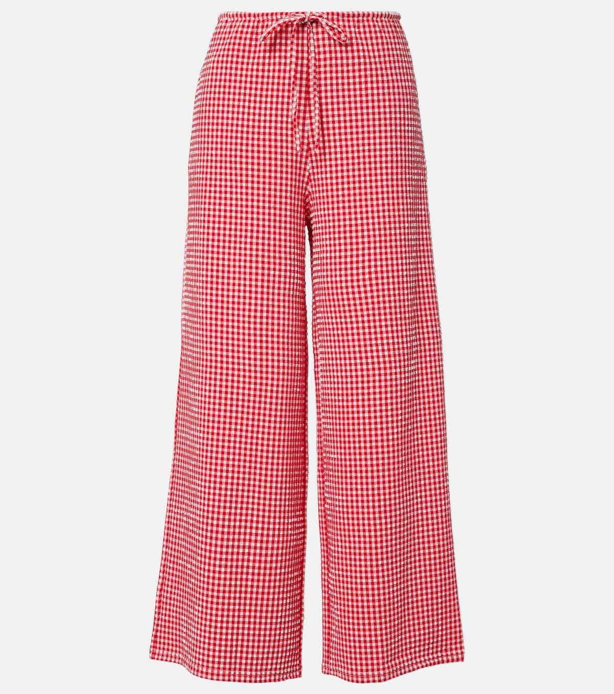 Montce Gingham seersucker wide-leg pants