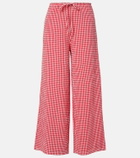 Montce Gingham seersucker wide-leg pants