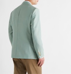 Caruso - Macbeth Double-Breasted Wool and Mohair-Blend Blazer - Green