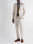 Favourbrook - Ebury Slim-Fit Herringbone Cotton and Linen-Blend Suit Jacket - Neutrals