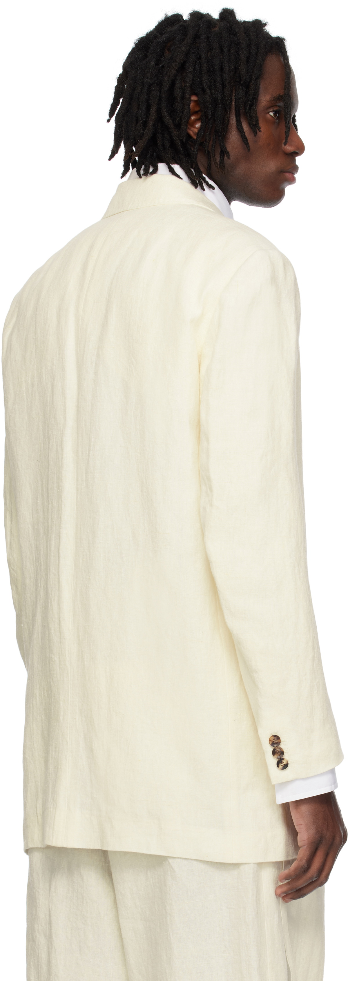 ジャケット・アウター Soshiotsuki 25ss LINEN WASHER 2B DOUBLE SOSHIOTSUKI Off-White Linen Washer Interlining Pocket 2B Double