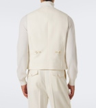 Brunello Cucinelli Double-breasted wool and cotton vest