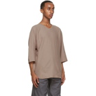 Homme Plisse Issey Miyake Beige V-Neck T-Shirt