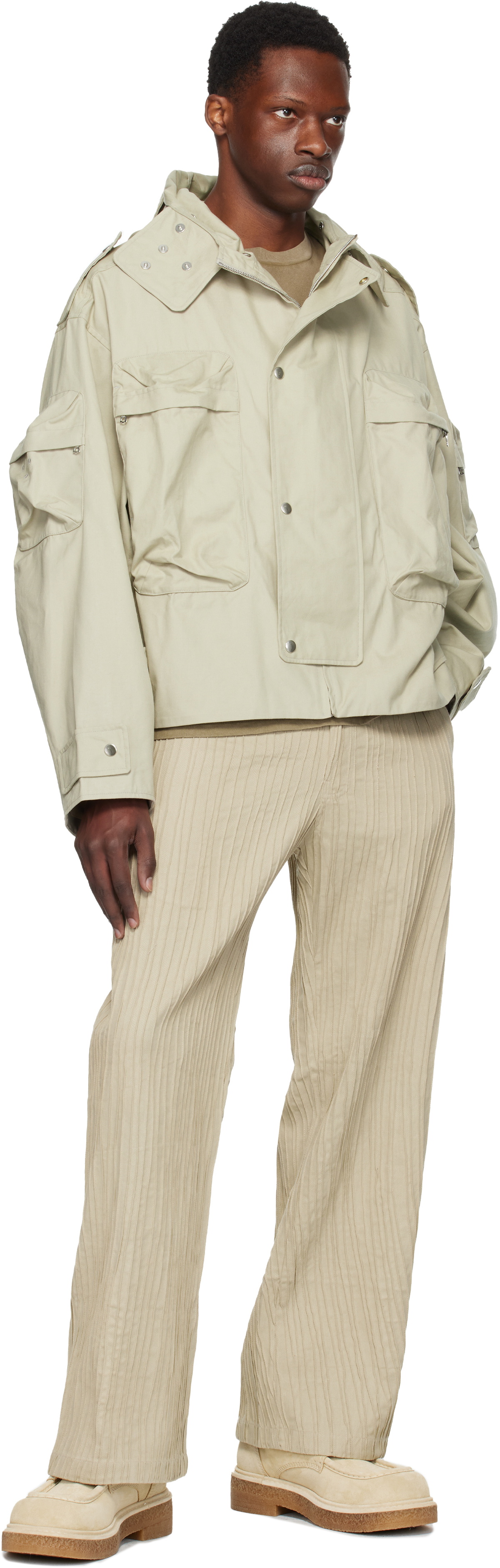 Tondolo Taupe Otidea Hooded Jacket