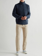 Alex Mill - Recycled Cable-Knit Rollneck Sweater - Blue