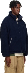 BAPE Blue Tonal Solid Camo Reversible Jacket