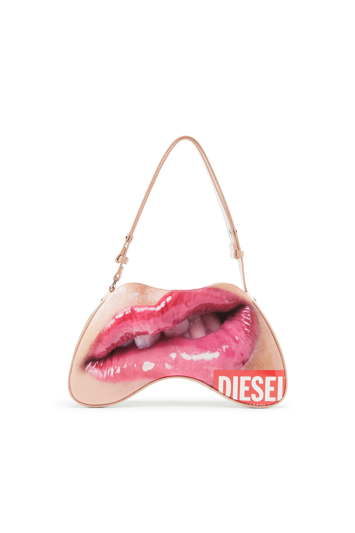 Diesel Play-Shoulder bag in printed glossy PU - Shoulder Bags Womens in White