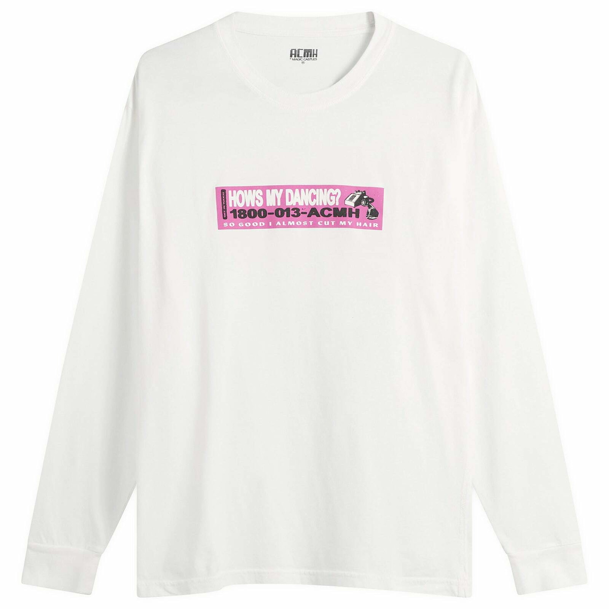 ACMH by Magic Castles Men's Dancers Long Sleeve T-Shirt in Off White