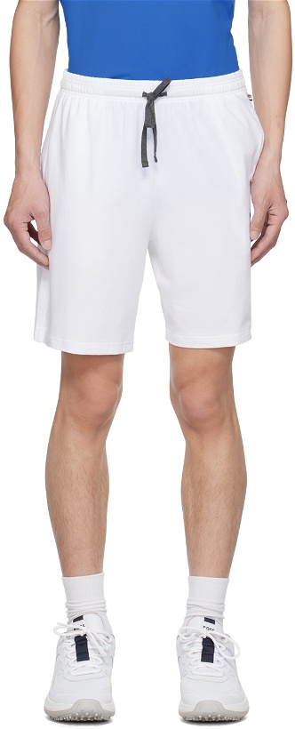 Photo: BOSS White Embroidered Shorts