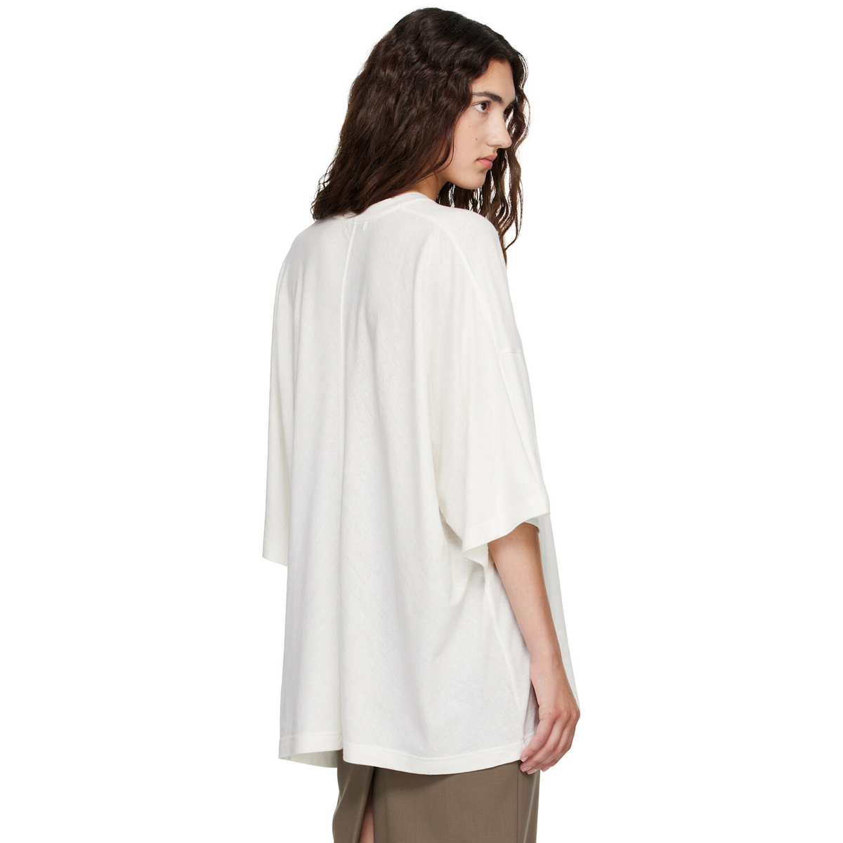 R2W Off-White Kent Cotton Cash Half Sleeve T-shirt