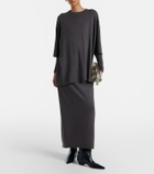Lisa Yang Charlotta cotton and cashmere maxi skirt