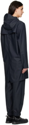 RAINS Navy Long Coat