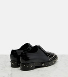 Noir Kei Ninomiya x Jimmy Choo embellished leather derby shoes