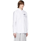 Thom Browne White Oxford Jumping Dolphins Straight Fit Shirt