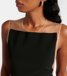 Courrèges Illusion tulle-trimmed bodysuit