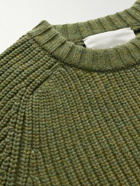 A Kind Of Guise - Badger Ribbed Merino Wool and Cashmere-Blend Sweater - Green