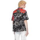 MSGM Black and Red Monster Plant Short Sleeve Shirt