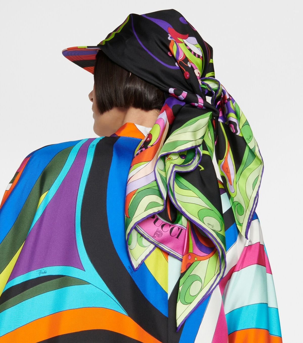Pucci Printed silk twill cap Emilio Pucci