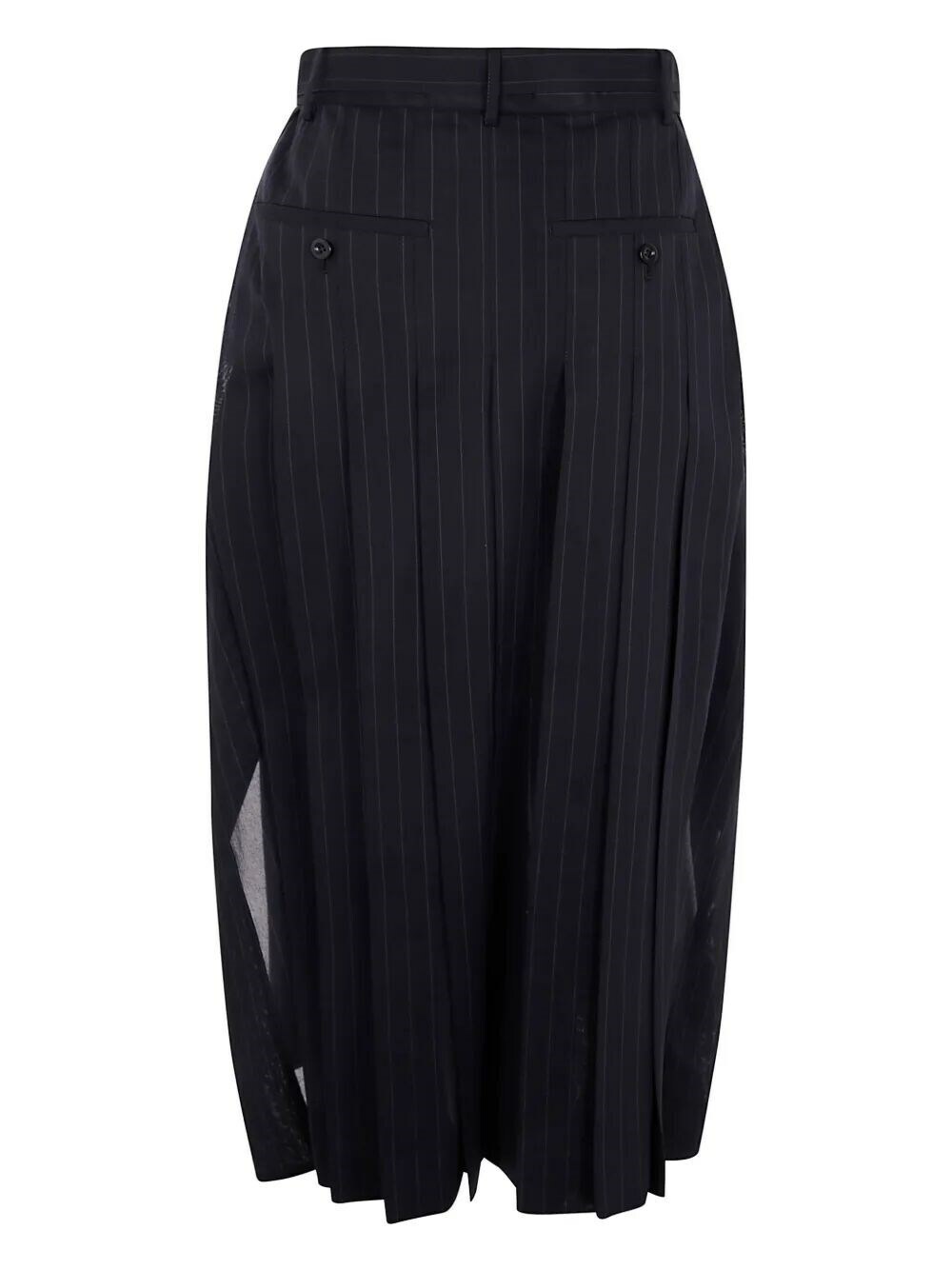 Sacai High Twist Voile Skirt in Black