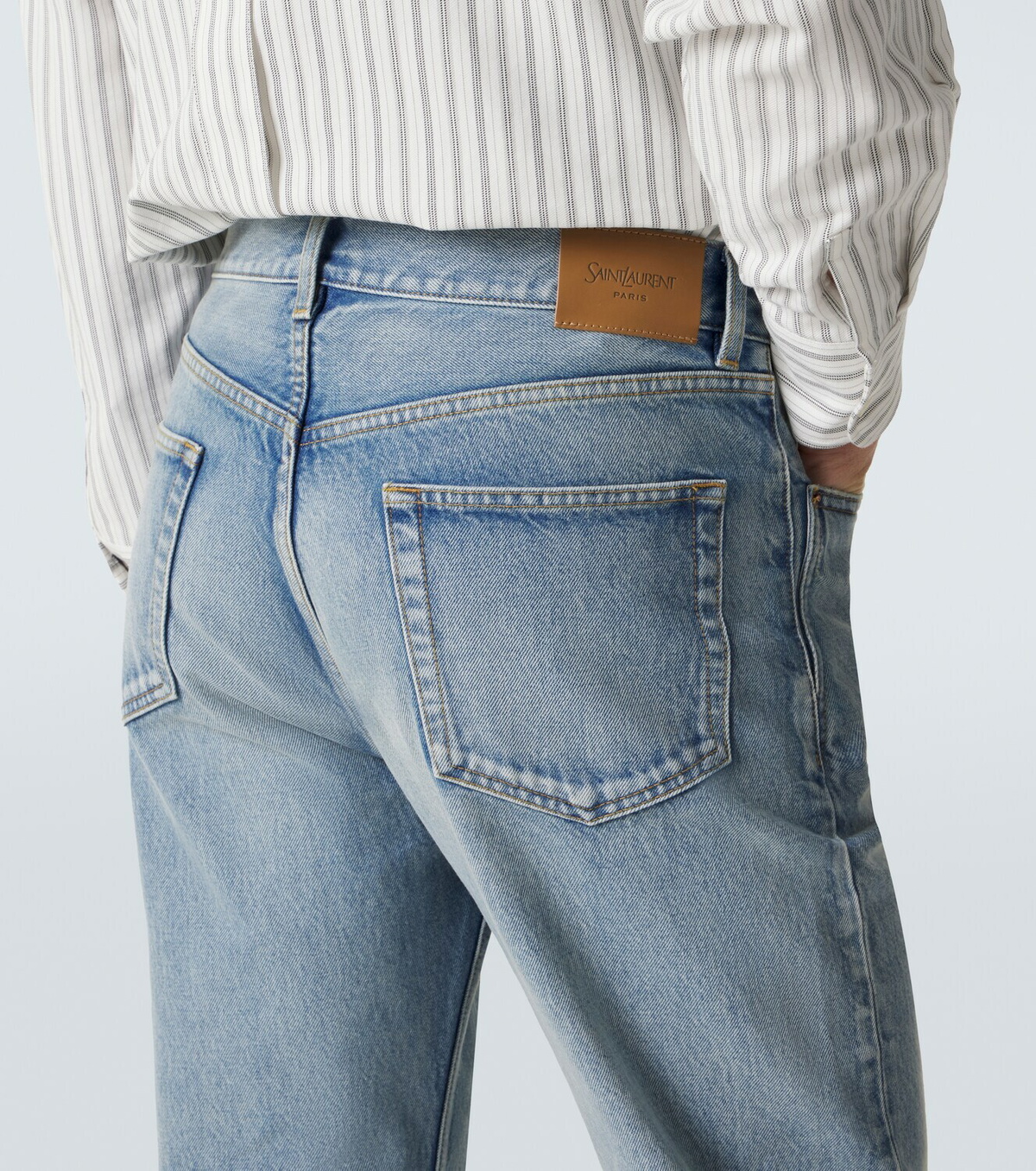 Saint Laurent Distressed straight jeans