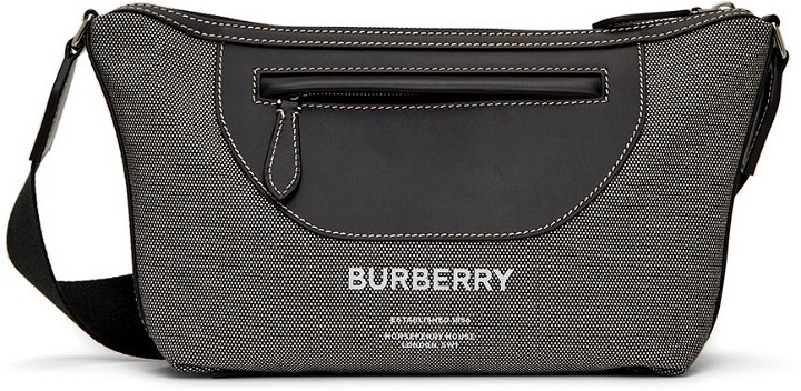 Photo: Burberry Black & White Horseferry Crossbody Bag
