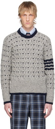 Thom Browne Gray 4-Bar Sweater