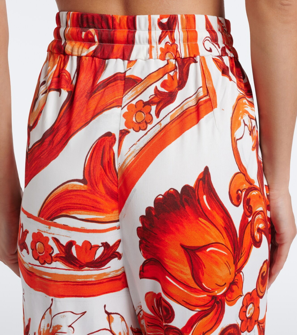 Dolce&Gabbana Majolica wide-leg pants