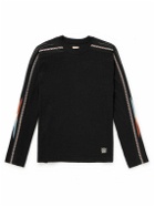 KAPITAL - Oretega Cotton-Jacquard T-Shirt - Black