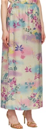 Anna Sui Multicolor Atlantis Garden Maxi Skirt
