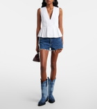 Ganni Denim cowboy boots