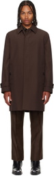 Ferragamo Brown Trench Car Coat