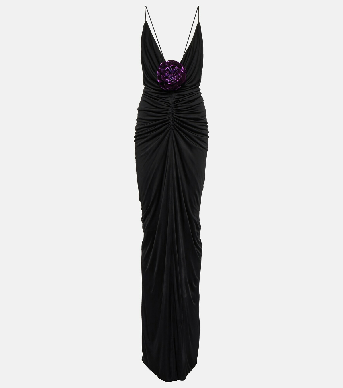 Saint Laurent - Embellished satin gown Saint Laurent