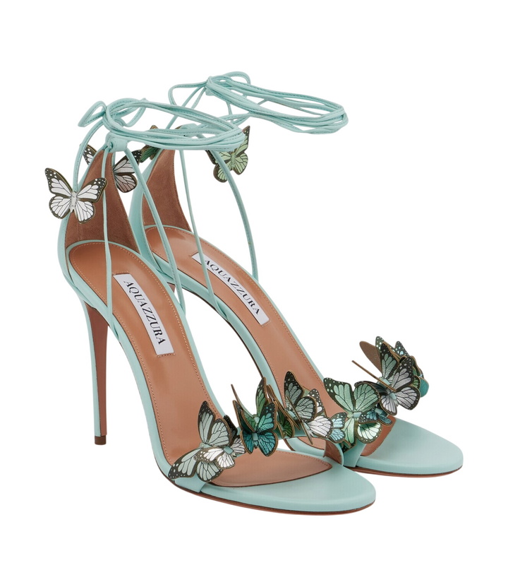 Photo: Aquazzura Papillon appliqué leather sandals