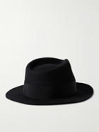 SAINT LAURENT - Felt and Grosgrain Fedora - Black