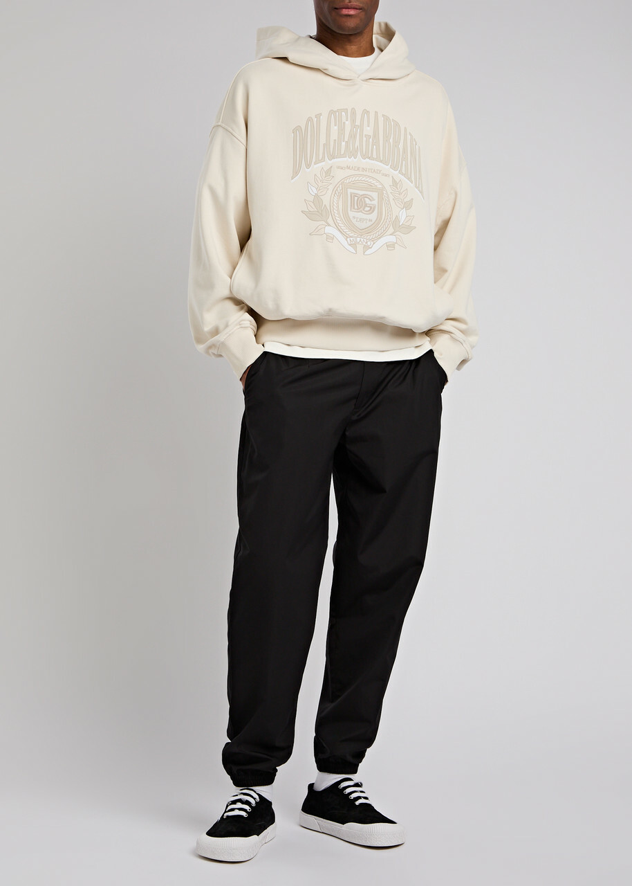 Dolce & Gabbana Logo Hooded Cotton Sweatshirt White