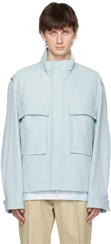 Photo: Solid Homme Blue Multi-Pocket Denim Jacket