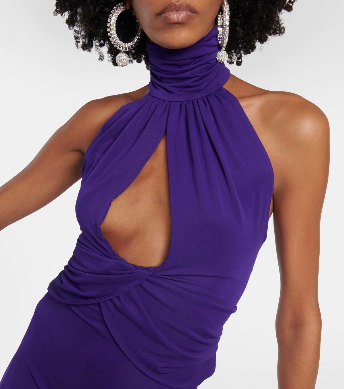 Magda Butrym Gathered halterneck jersey jumpsuit
