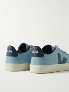 Veja - Campo Leather-Trimmed Nubuck Sneakers - Blue