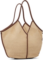 HEREU Beige Calella Soft Raffia Tote