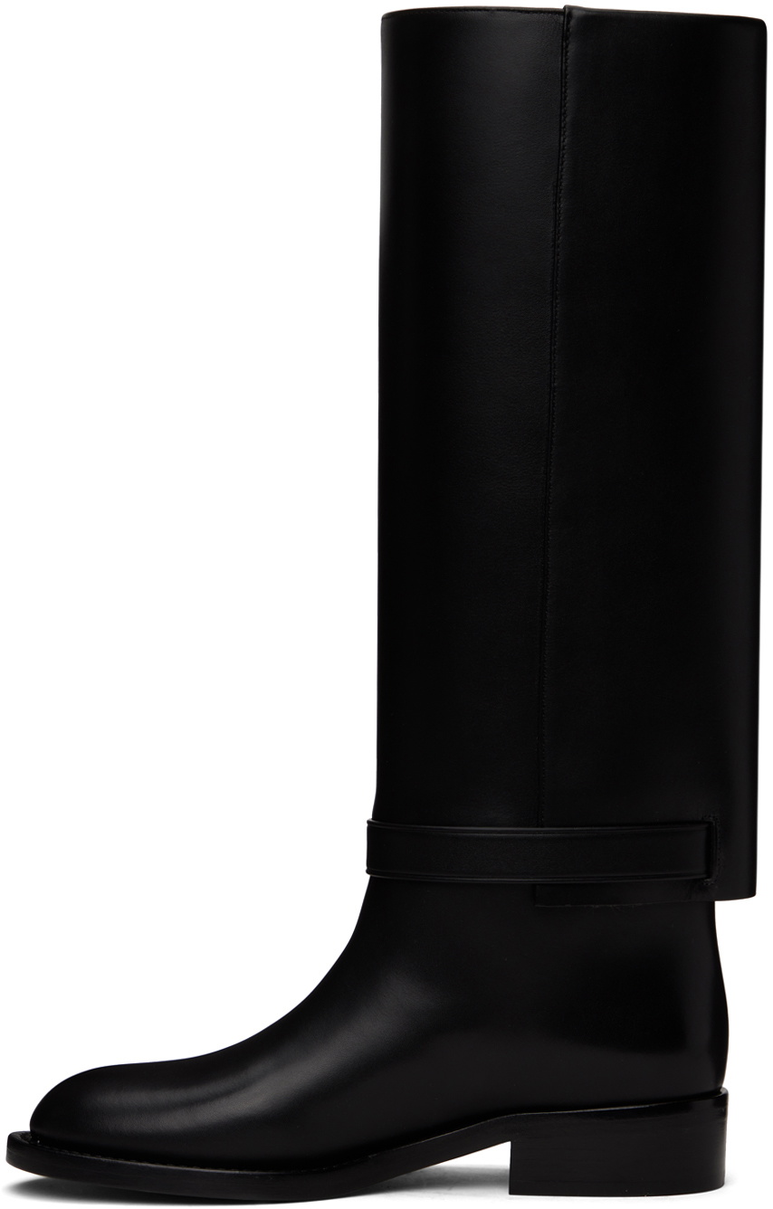 Burberry Black Ankle Strap Boots Burberry