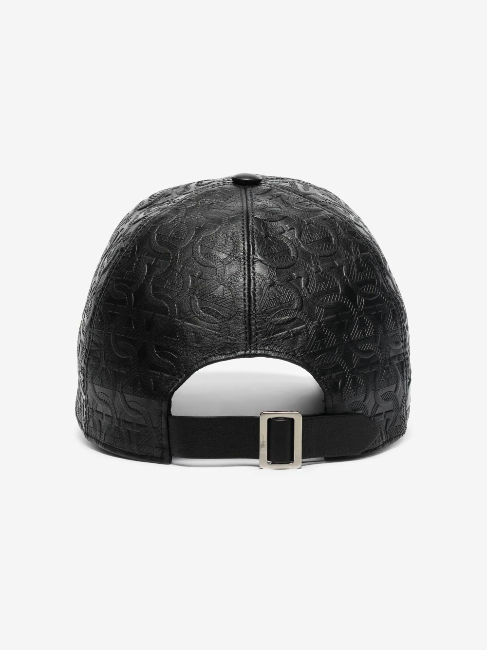 Ferragamo Black Gancini Leather Baseball Cap Salvatore Ferragamo