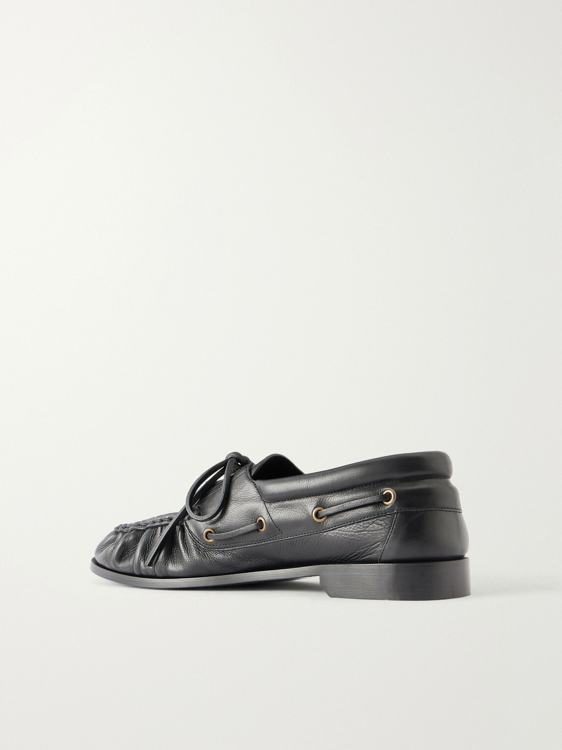 SAINT LAURENT - Le Loafer Monogram Logo-Appliquéd Leather Loafers - Black