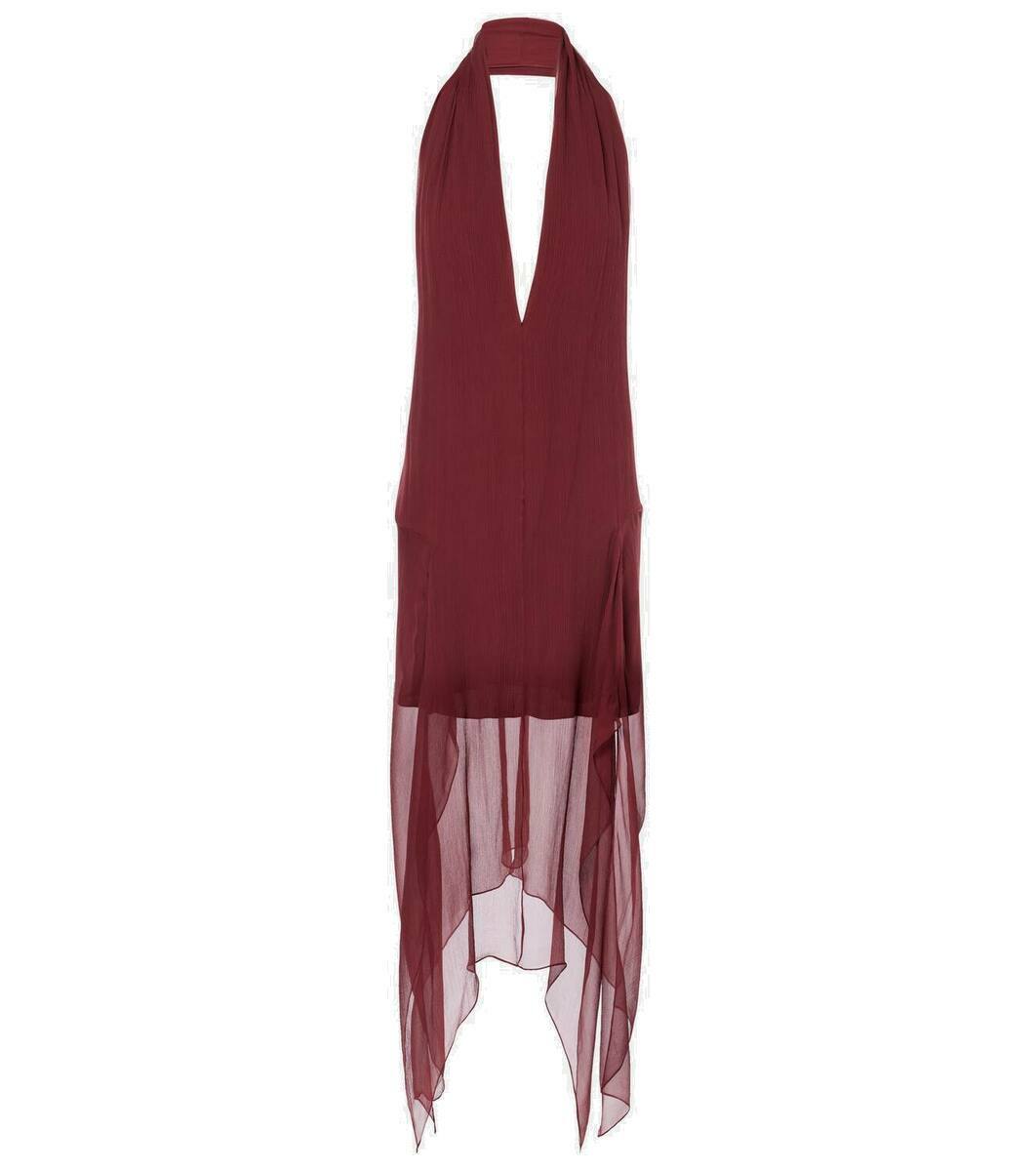 ワンピース SALVATORE FERRAGAMO Abito Ferragamo Asymmetric silk georgette minidress Salvatore