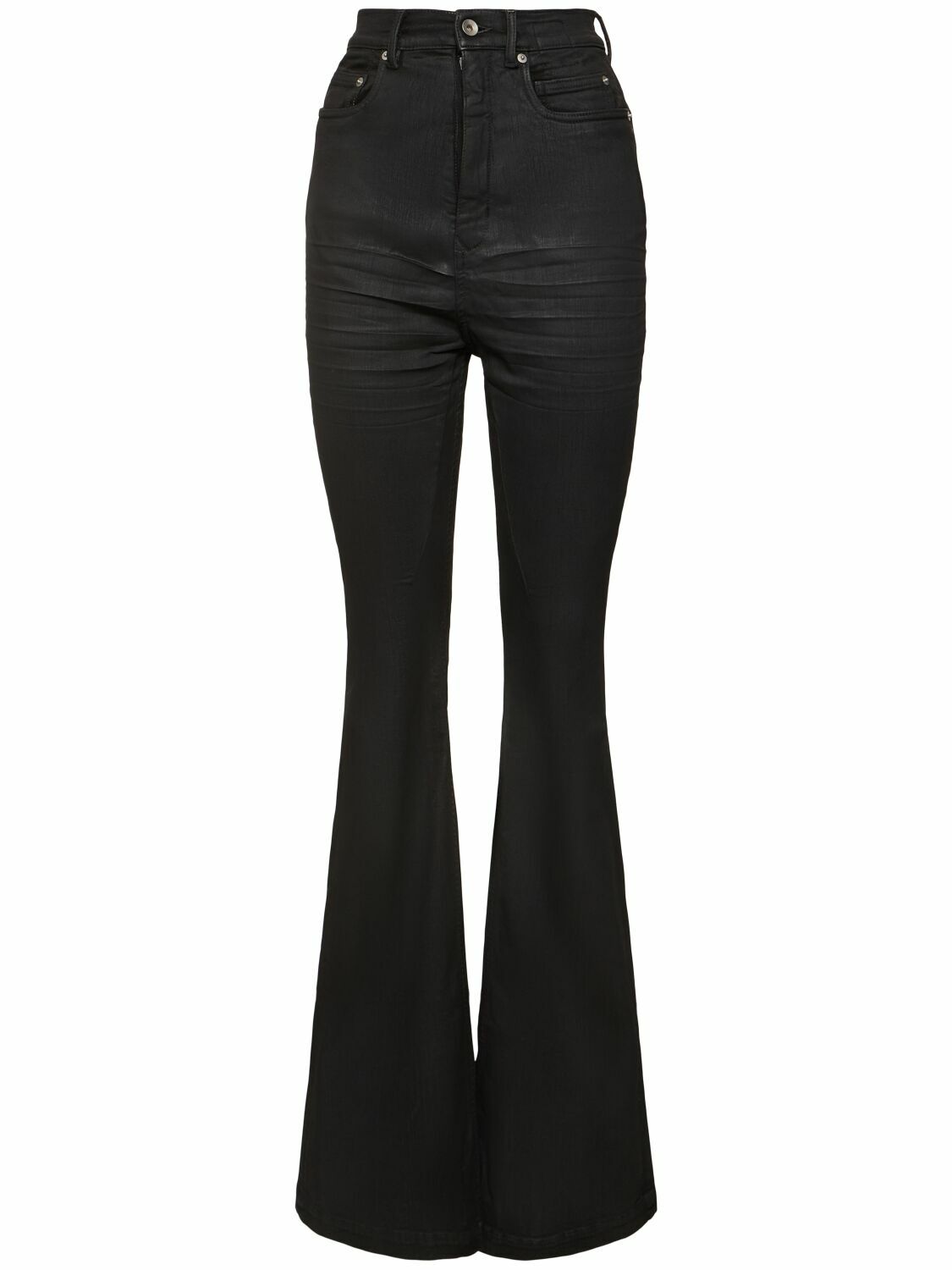 パンツ coating flare denim rick owens RICK OWENS DRKSHDW Bolan Mid Rise Coated Denim Flared Jeans Rick