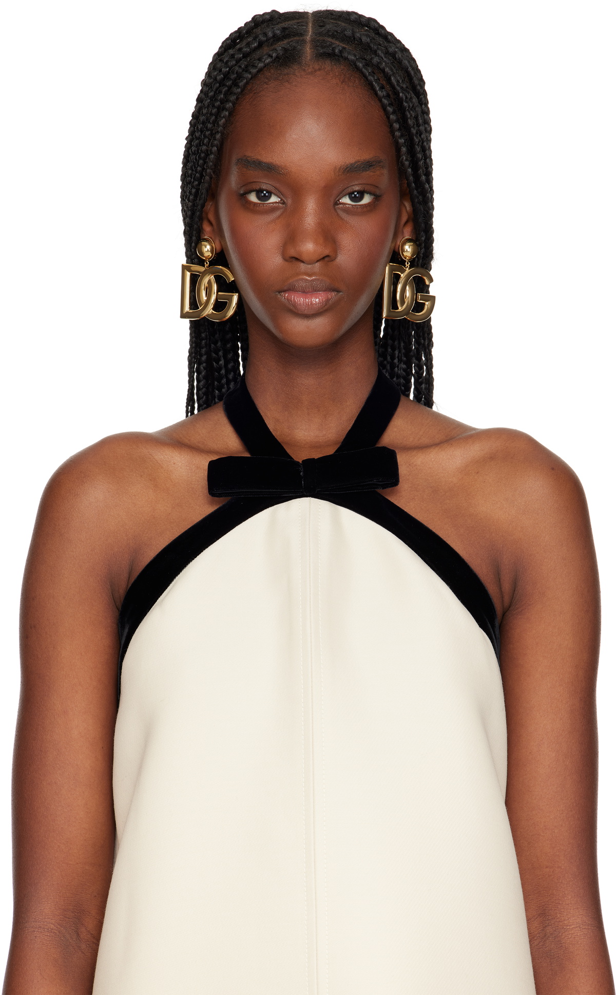 Dolce&Gabbana Gold 'DG' Logo Clip-On Earrings